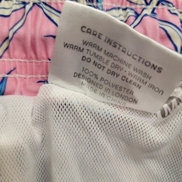 Boardies Apparel Men Swim Shorts Fern Leaves Print Drawstring Medium 6” Tropical - Picture 3 of 11